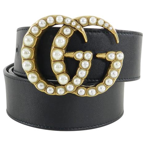 big gucci pearl belt|gucci belt with pearl buckle.